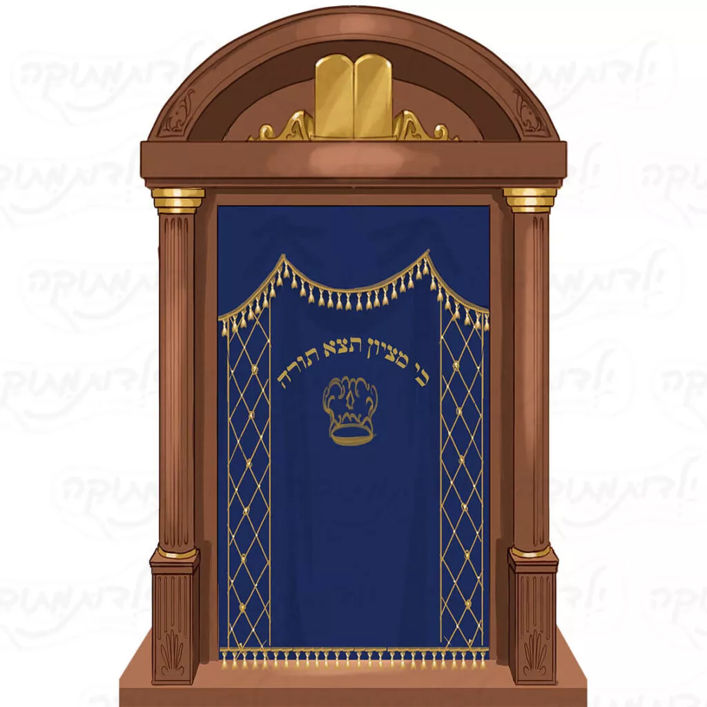 מדבקת קיר ארון קודש לגן