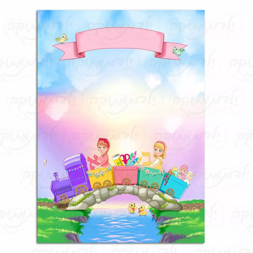 כריכת כרומו מודפס תואם תיקיה בנות